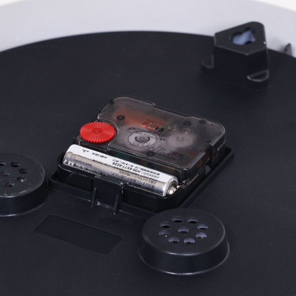 掛時計温湿度計付　ベゼル, ブラック, 25cm