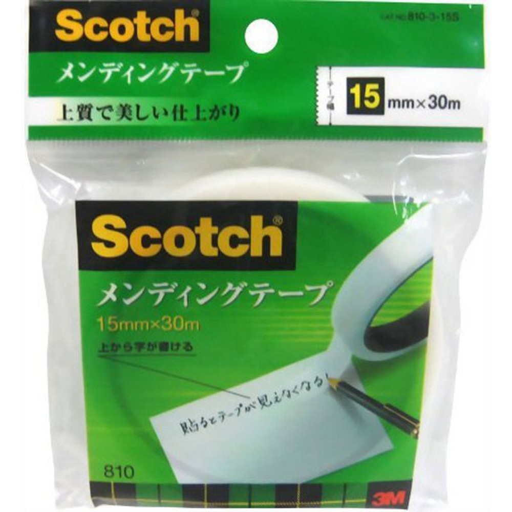 スリーエム（３M）　メンディングテープ, 透明（18）, 18mm