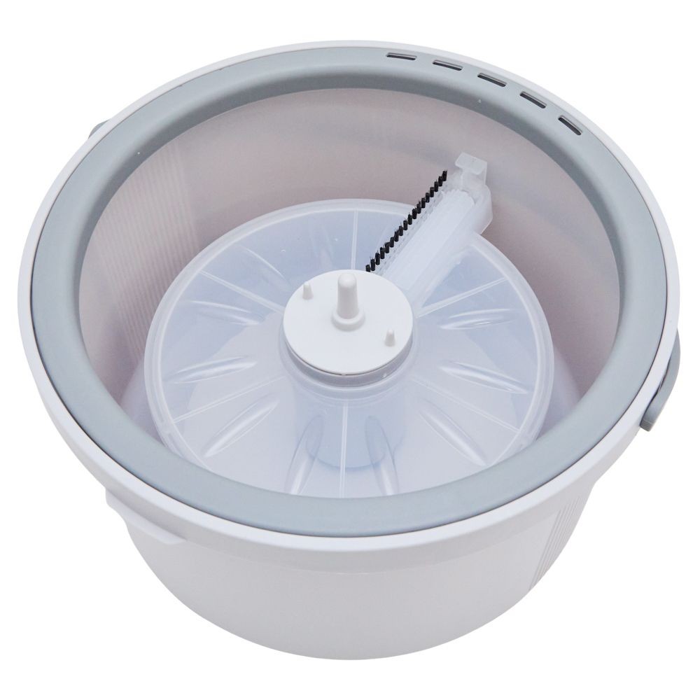 ウィザ WIZ'A　浄水タンク分離型マイクロファイバー回転モップ, 白, 浄水タンク分離型