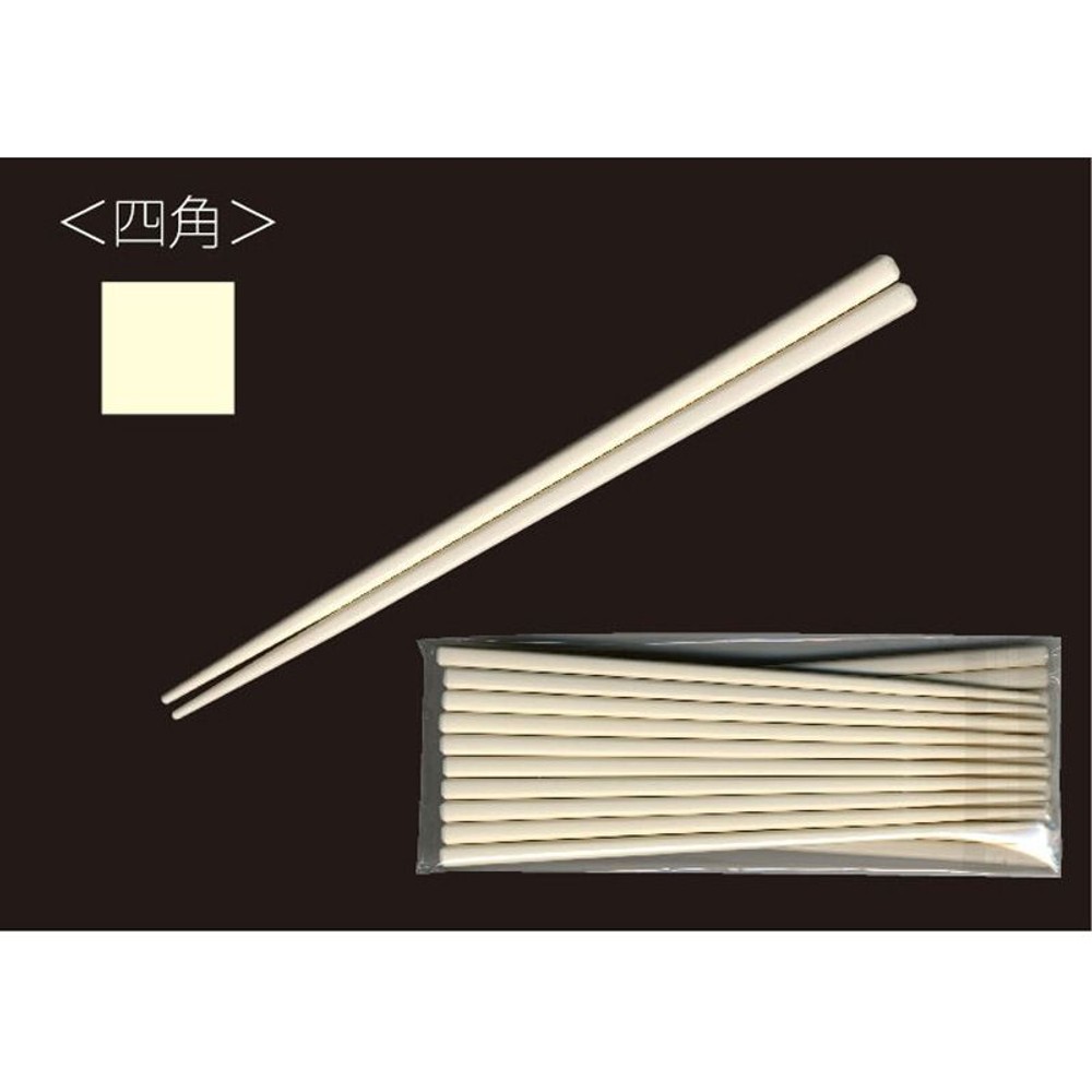 ＳＰＳ製リユース箸　21ｃｍ　四角　ベージュ　10膳, その他カラー１, その他サイズ１