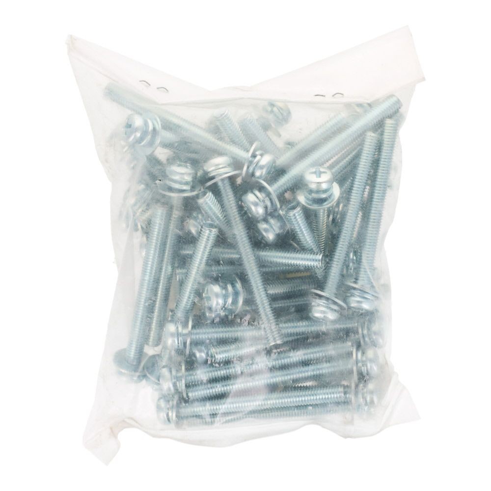 ユニクロ　座金組込ねじ　Ｐー３　Ｍ５&times;５０　５０個入り, ねじ, M5&times;50