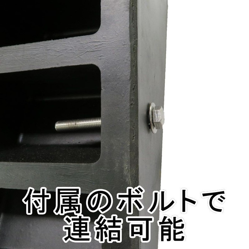 ゴム段差プレート 600&times;高さ145mm（4t耐荷重）, 黒, 600x145mm 