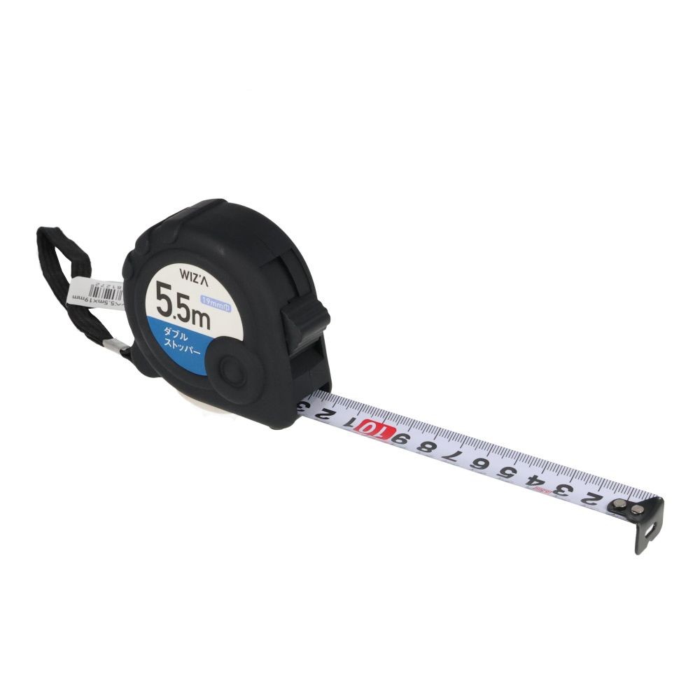 ウィザ WIZ'A　Ｗストップ付コンベ　５．５Ｍ&times;１９ｍｍ, ブラック, 19mm&times;5.5m