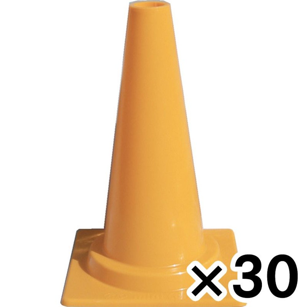 サンコー ミニコーン　450Ｈ　黄 ×30個セット【メーカー直送・代引不可】【法人限定】, イエロー, 30P