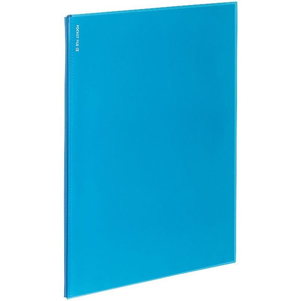 ノビータα　ポケットファイル　A4　12ポケット, 青, A4