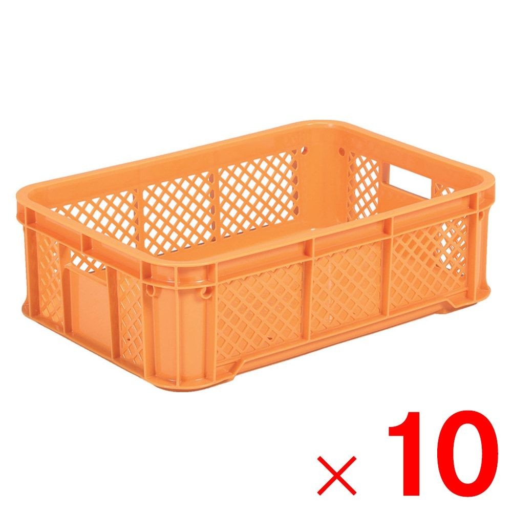 サンコー サンテナー B#25-7 オレンジ 102455-00 ×10個セット【メーカー直送・代引不可】【法人限定】, オレンジ, 10P
