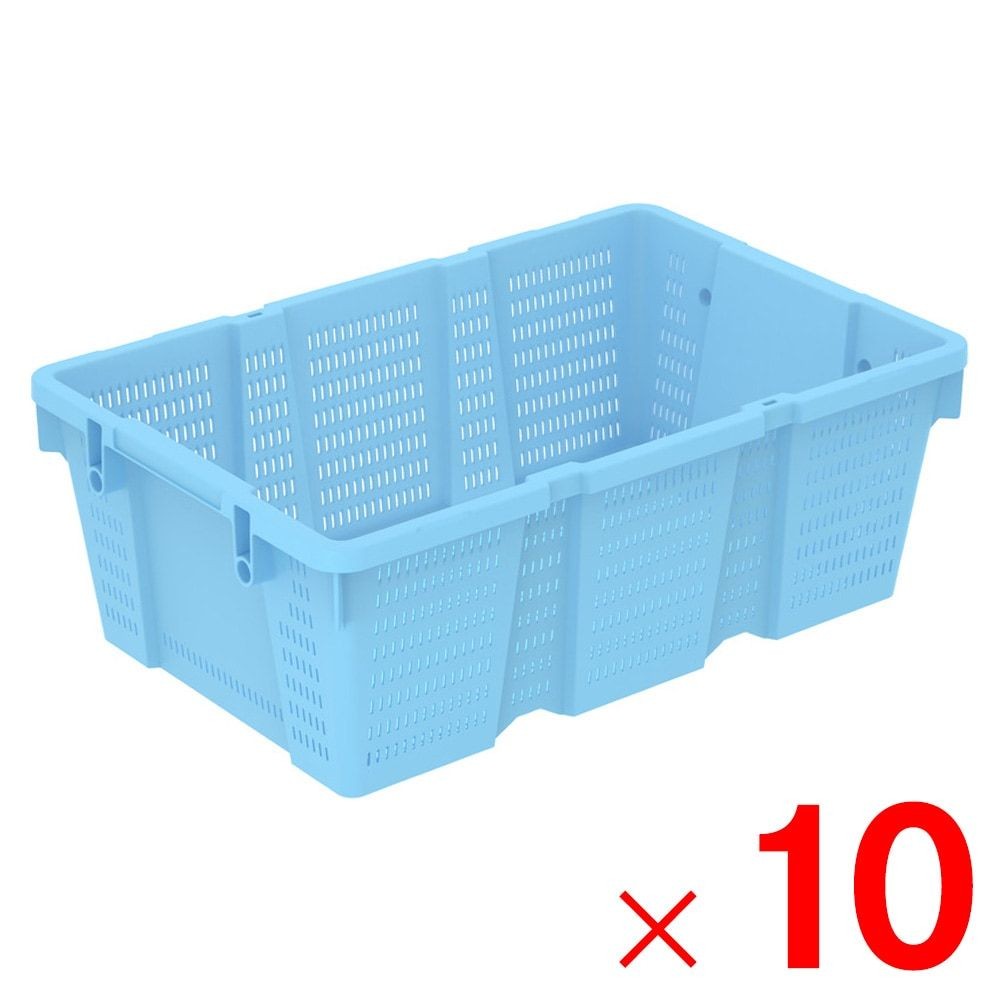 サンコー サンテナー A#27 ライトブルー 102730-00 &times;10個セット【メーカー直送・代引不可】【法人限定】【日祝配送不可・時間指定不可】, ライトブルー, 10P