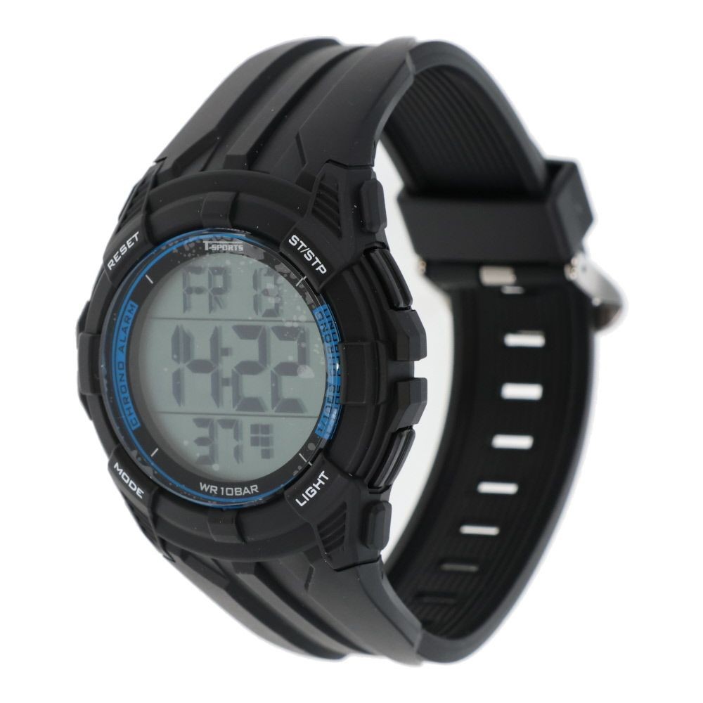 クレファー　デジタルウォッチ　ＴーＳＰＯＲＴＳ, ブラック, メンズ