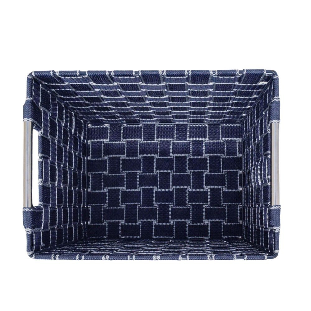 ステンレス取手ＰＰボックス　スクエアＭ縦, ネイビー, スクエアM縦