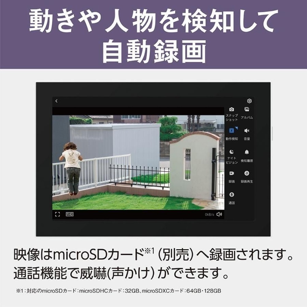 Panasonic（パナソニック） モニター付き屋外カメラ VL-CV100K, ホワイト, VL-CV100K