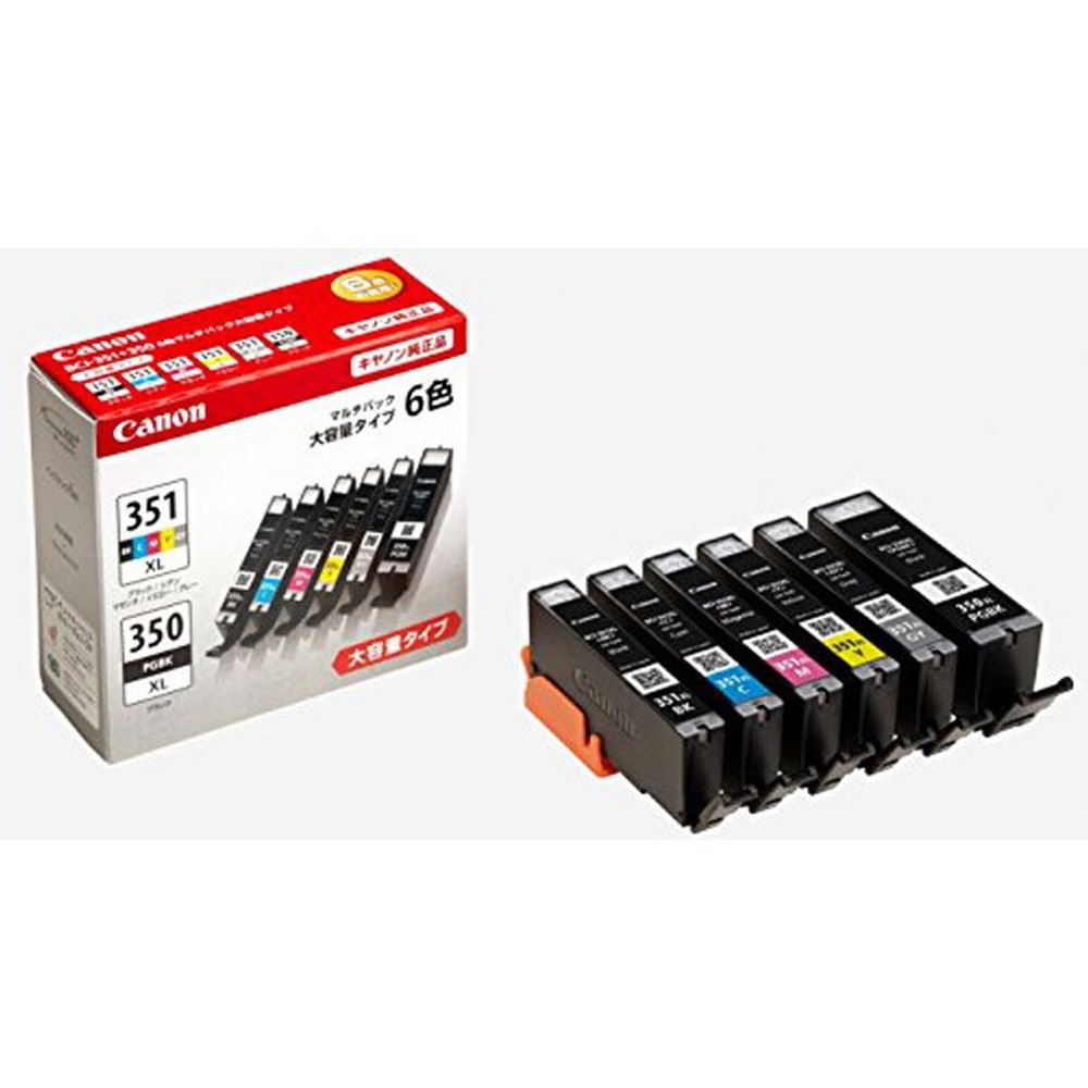 ＣＡＮＯＮ　ＢＣＩー351ＸＬ＋ＢＣＩー350ＸＬ　6ＭＰ, 6色マルチパック, 大容量