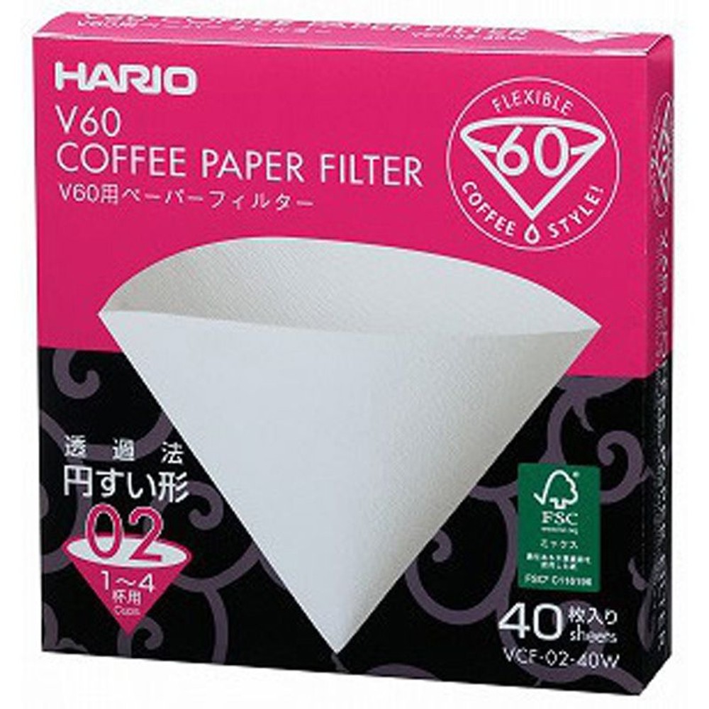 ハリオ　　Ｖ60ドリッパー　　02ペーパー白40Ｐ, その他カラー１, その他サイズ１