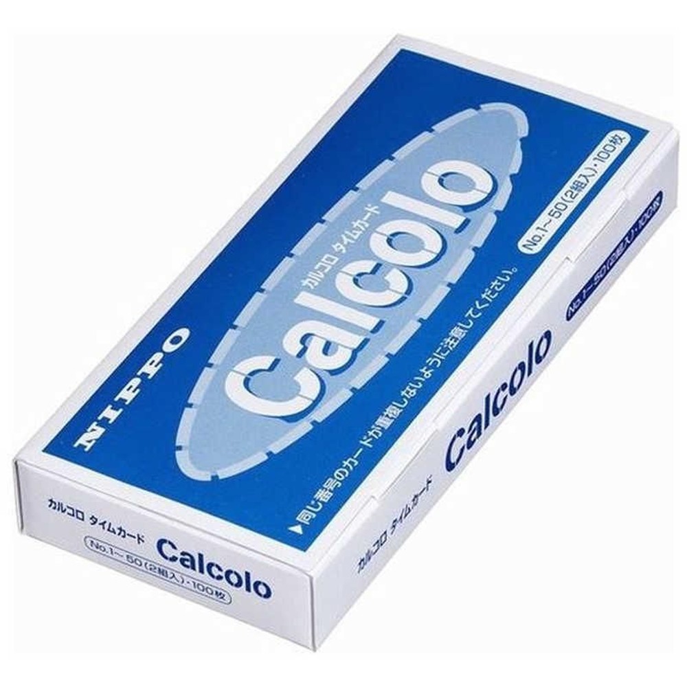 ニッポー　タイムカード　カルコロカード, 1箱, 100枚