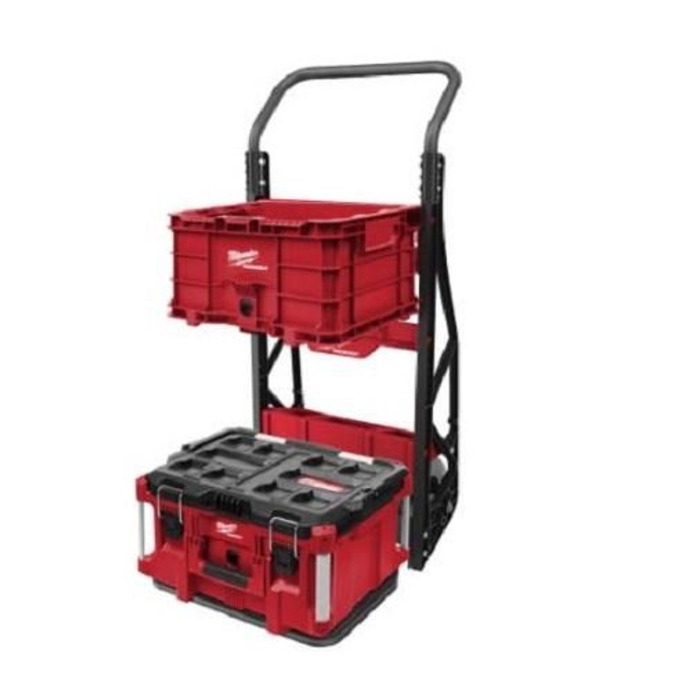milwaukee PACKOUT カート 48-22-8415, ブラック×レッド, 幅538×奥行305×高さ1219mm