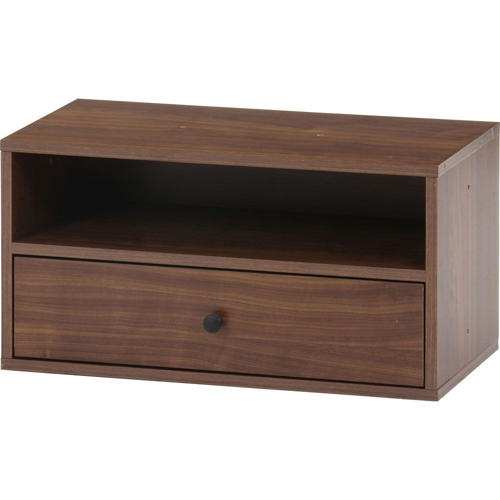 不二貿易 ＥＺＢＯ　コネクトボックス　引出１杯　ＭＢＲ【メーカー直送・代引不可】, ブラウン, 幅600mm&times;奥行320mm&times;高さ310mm