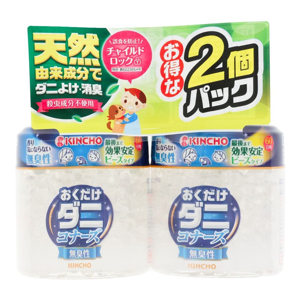 金鳥　ダニコナーズ　ビーズタイプ　６０日　無臭性　２個パック, 無臭性, 60日用 2個パック