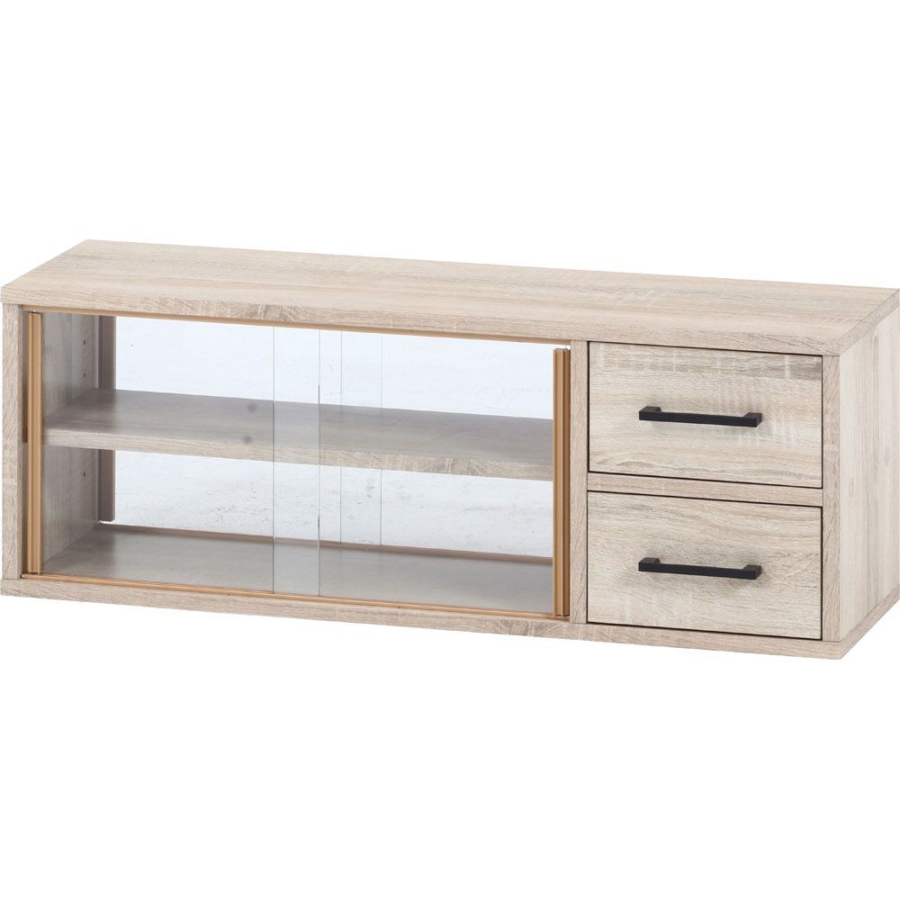 不二貿易 カウンター上収納ラック　８０幅　オーク【メーカー直送・代引不可】, オーク, 幅800mm×奥行260mm×高さ290mm