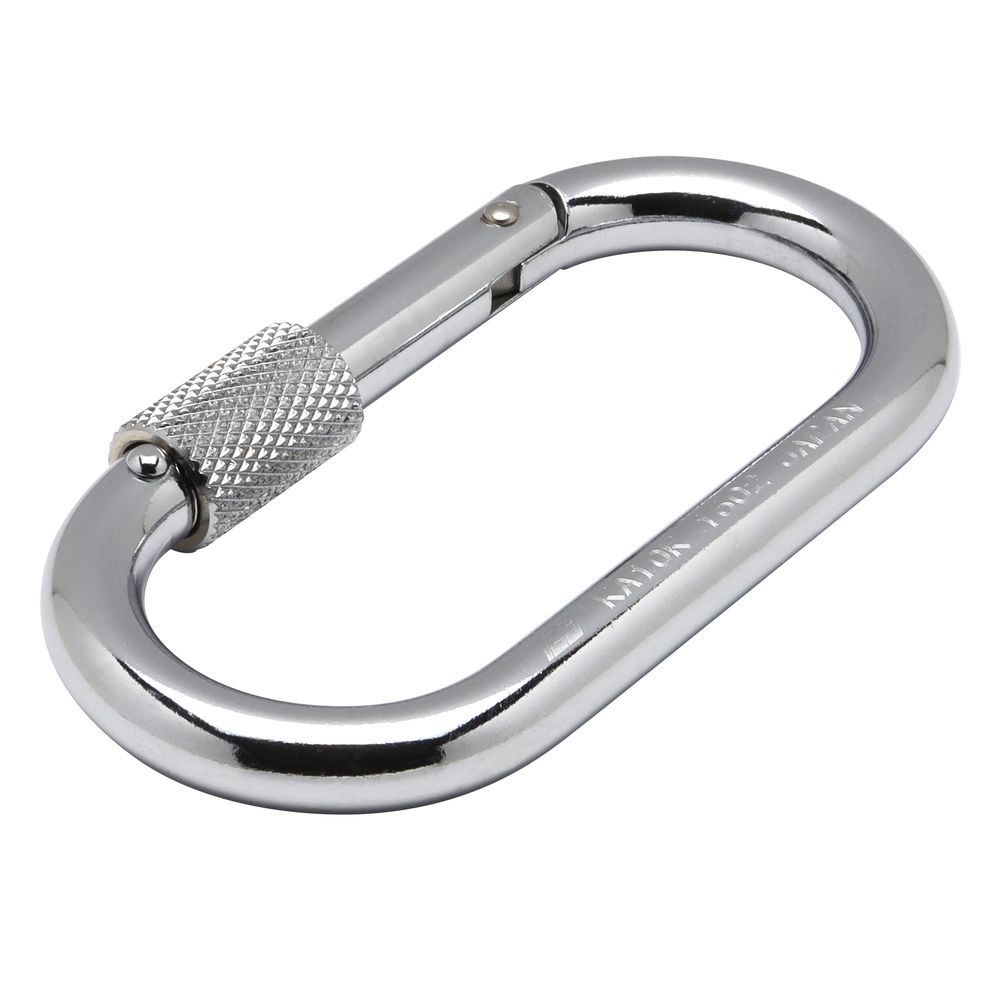 伊藤製作所 カラビナ　鉄O型環つき KA10K, アルミ合金, O型