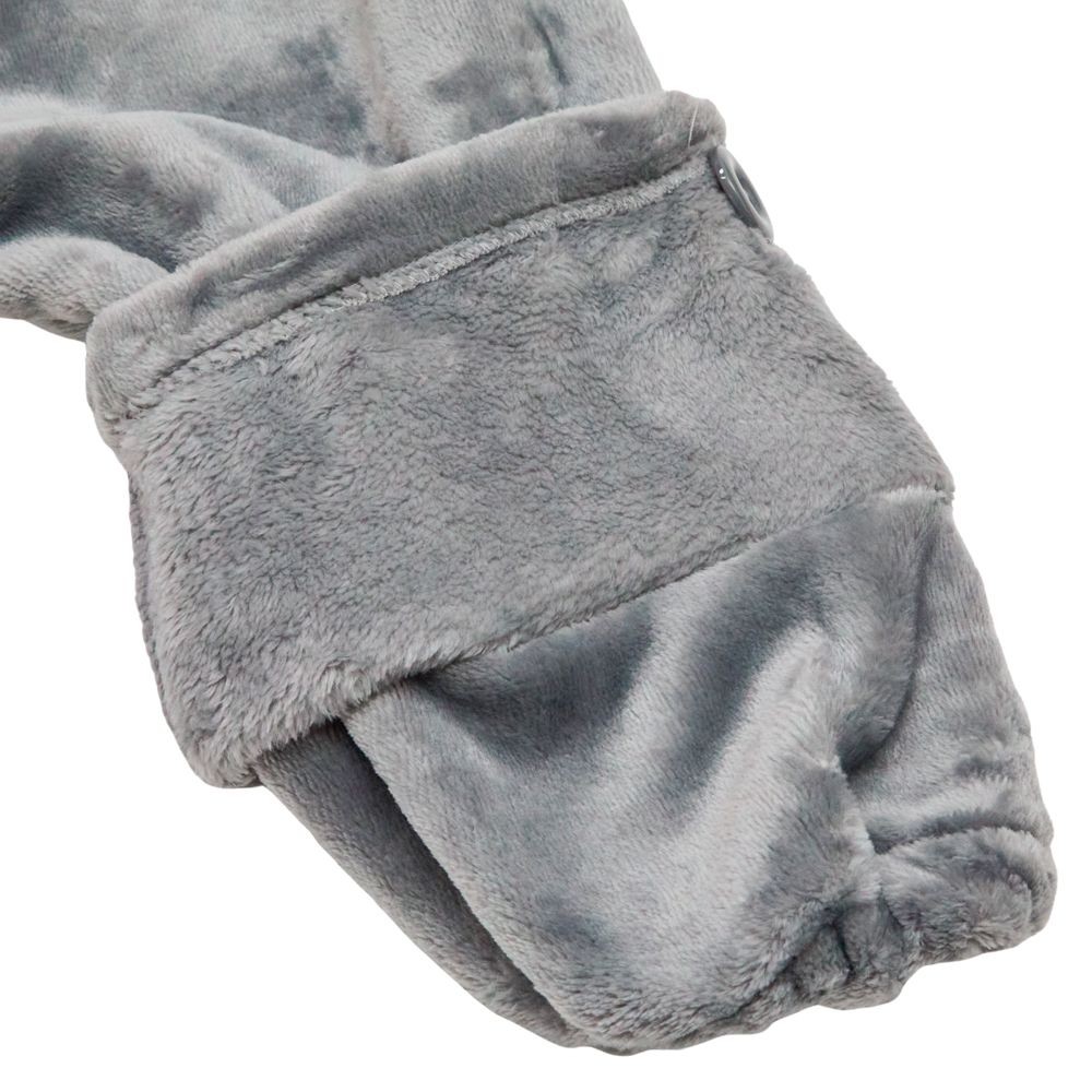 WIZ'A　ウィザ　衿付き着る毛布　ショート丈　グレー, グレー, フリーサイズ