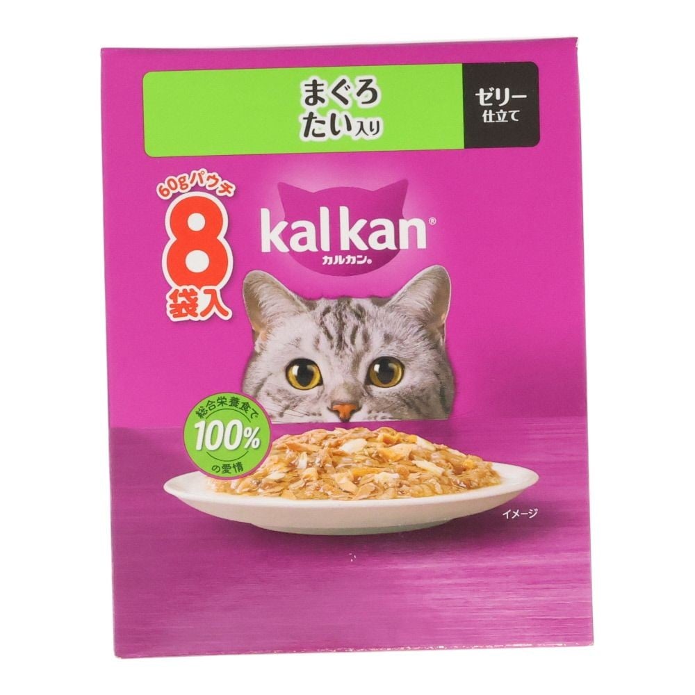 カルカンパウチ　まぐろ　たい入り 8袋入, まぐろ　たい入り, 60g&times;8