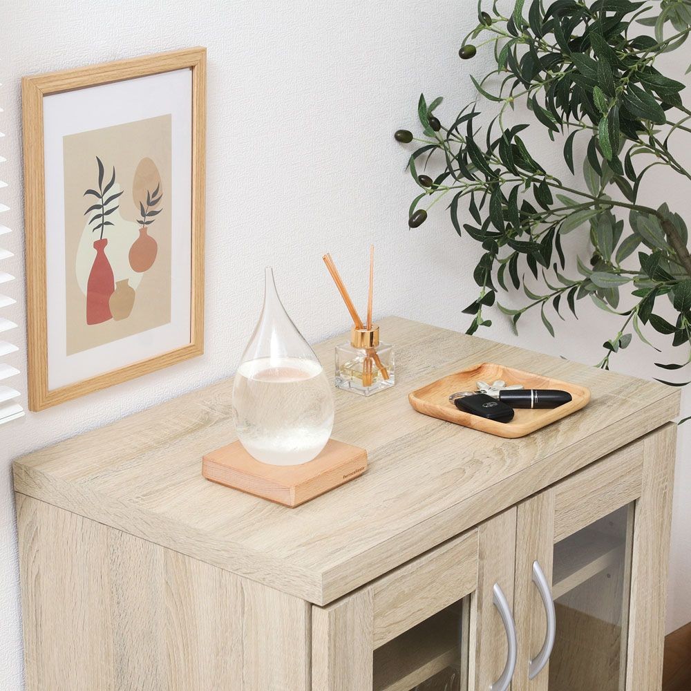 不二貿易 ラルゴ　キャビネット　オーク【メーカー直送・代引不可】, オーク, 幅600mm×奥行415mm×高さ800mm