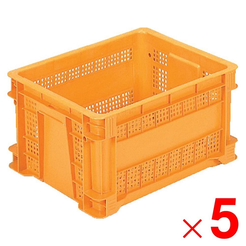 サンコー サンテナー B#29-2 ベタ  オレンジ 102911-00 &times;5個セット【メーカー直送・代引不可】【法人限定】【日祝配送不可・時間指定不可】, オレンジ, 5P
