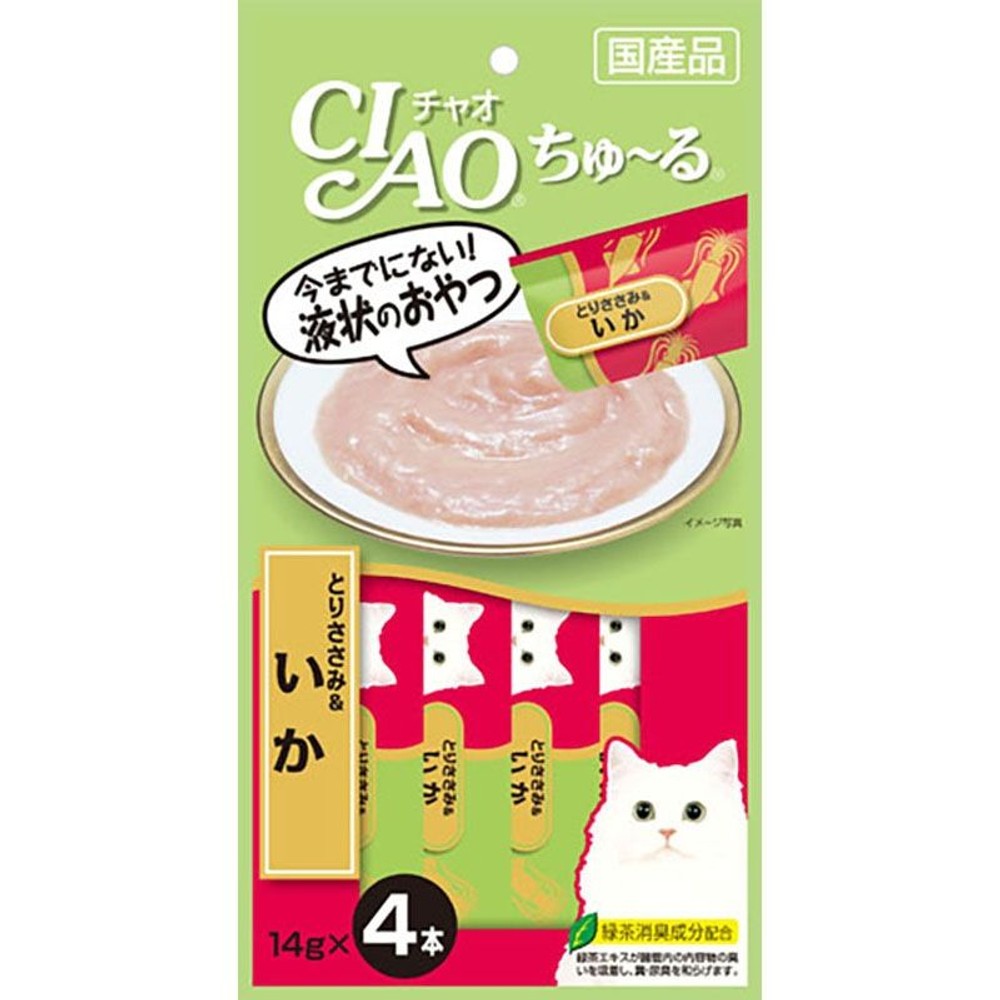ちゅーる　とりささみ＆いか　14ｇＸ4, とりささみ＆いか, 14g&times;4本