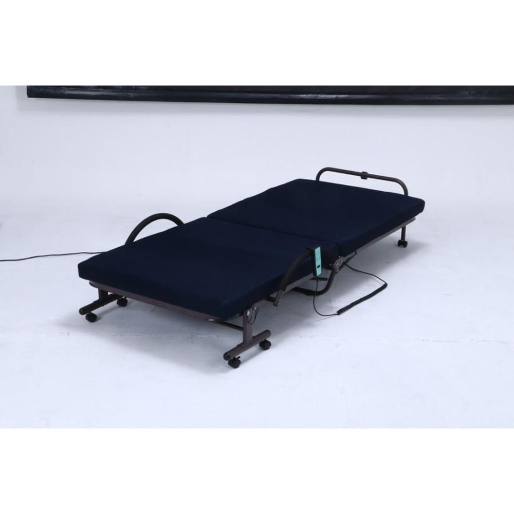 不二貿易  折たたみ電動ベッド 【メーカー直送・代引不可】, ネイビー, シングル