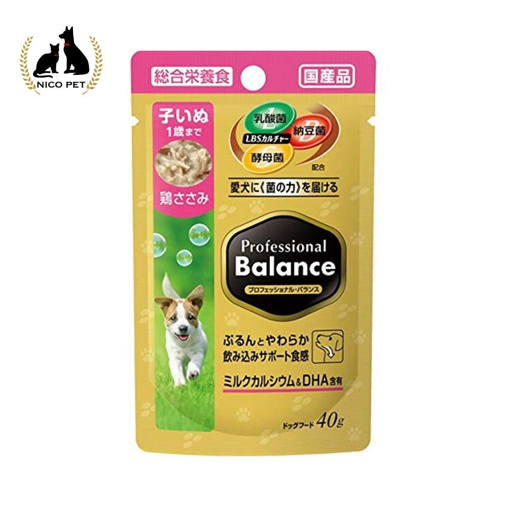 プロフェッショナルバランス 1歳まで 子いぬ用 鶏ささみ 40g, 子犬用　鶏ささみ, 40g