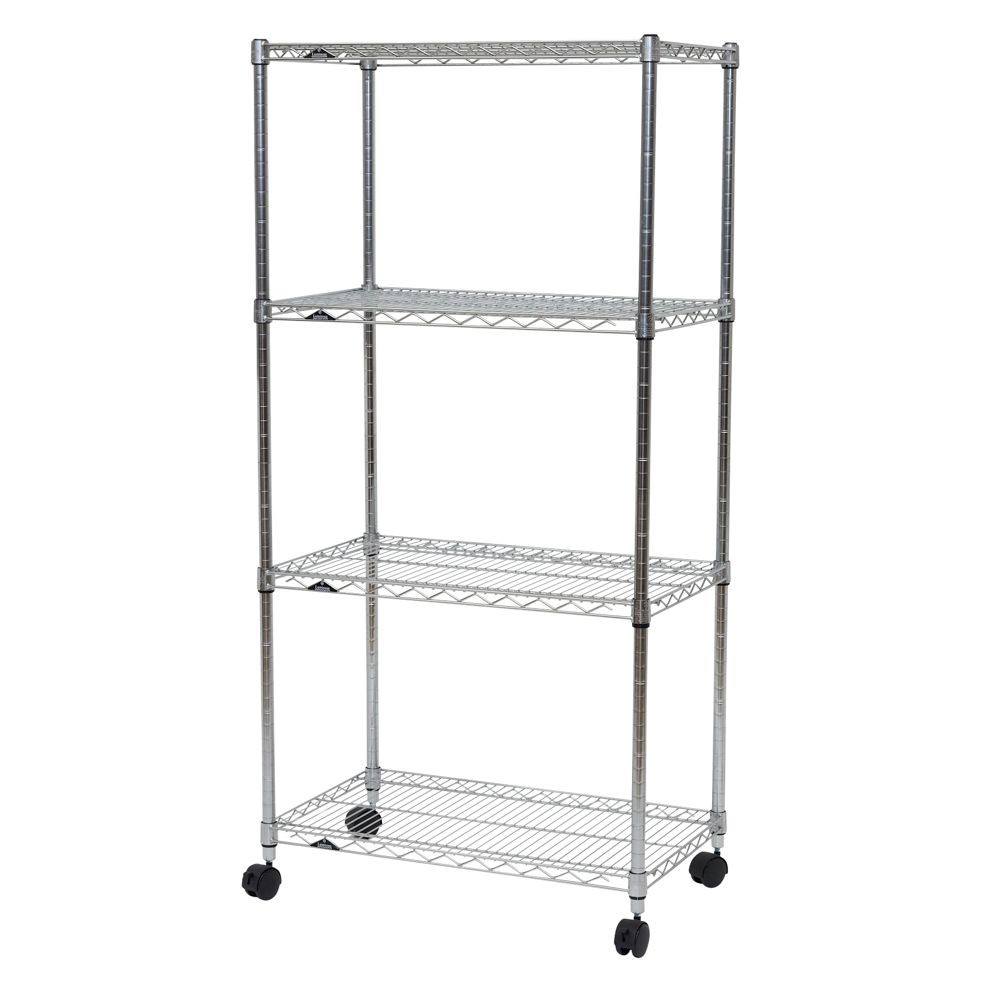 スチールラック 幅75cm 4段 ルミナスホームラック NLH7615-4, シルバー, 4段