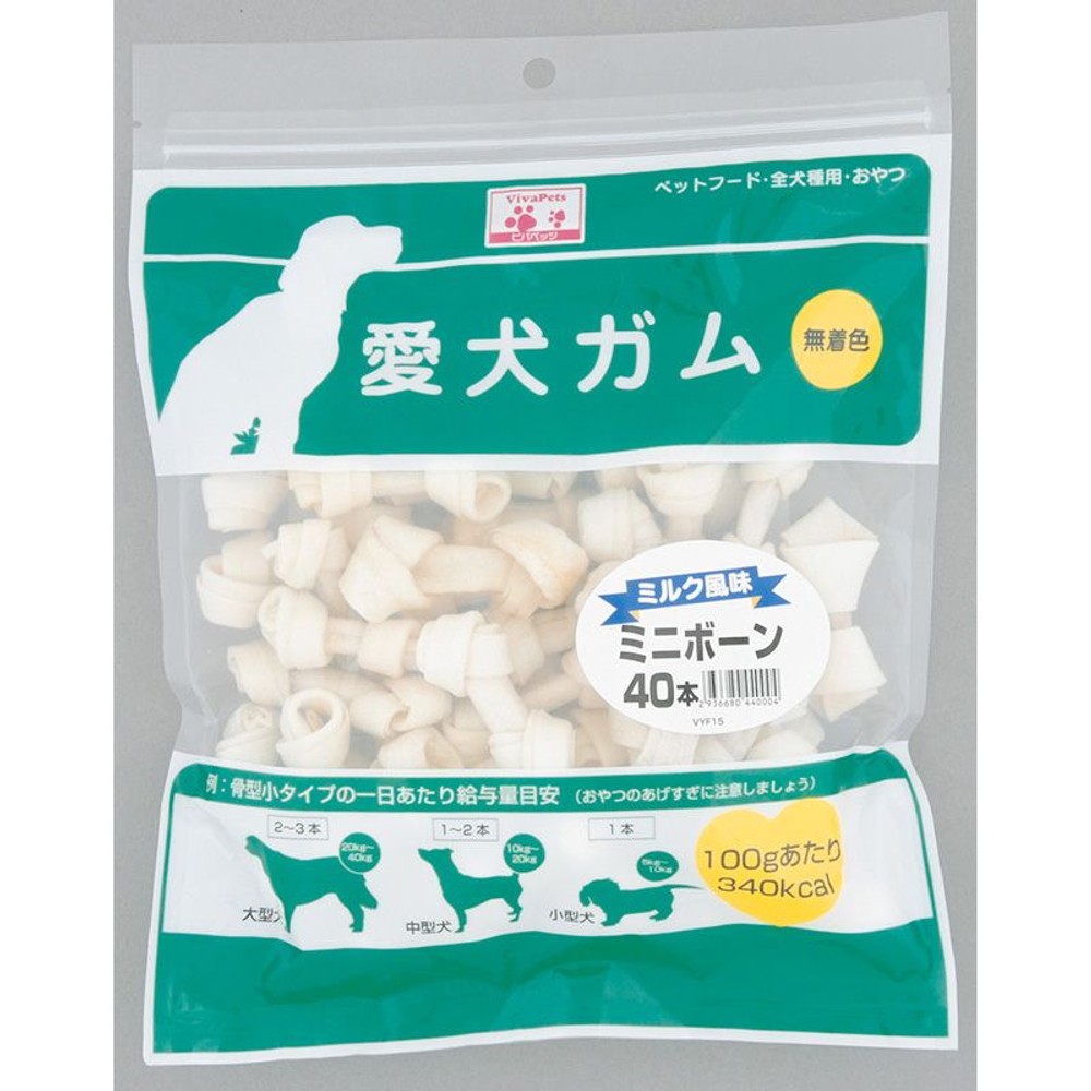 愛犬ガム　ミルク風味　ミニボーン40本, ミルク風味, 40本