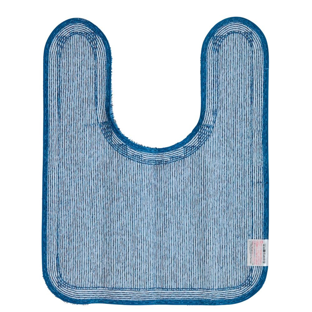 センコーＮＥＯツイード2耳長トイレマット, ネイビーブルー, 75×60cm