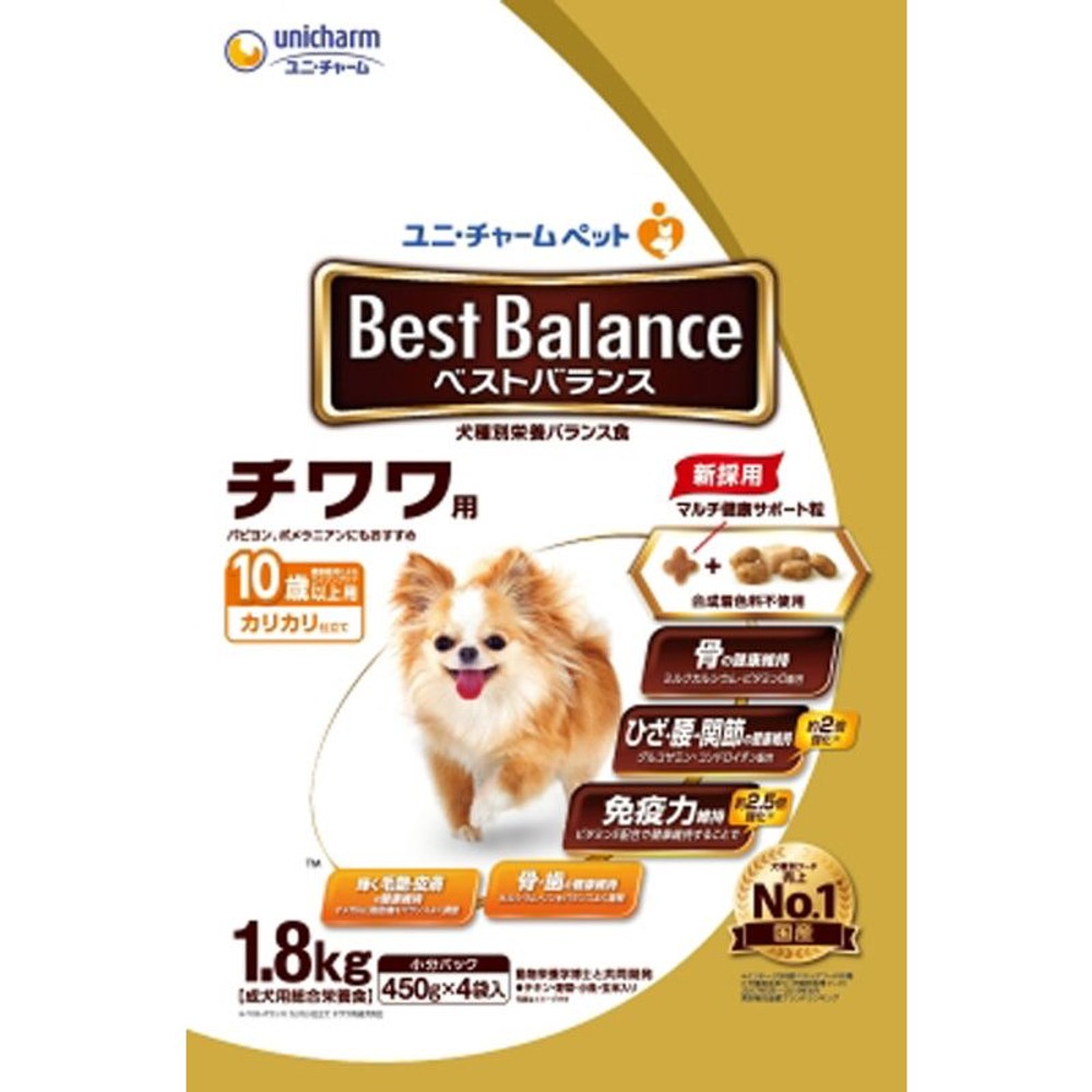 ユニチャーム　ベストバランス　チワワ10歳　1．8ｋｇ, チワワ10歳以上, 450g×4袋