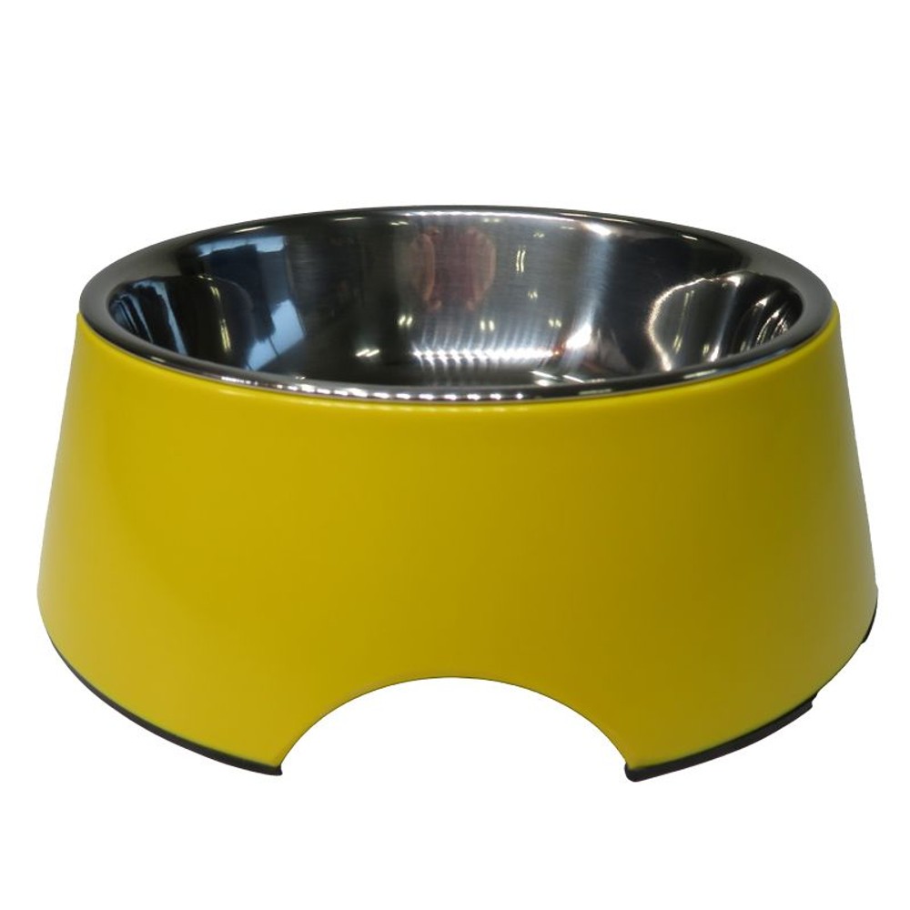 ペット用メラミン食器ステンボウル付き, ステンレス（M）, Mサイズ