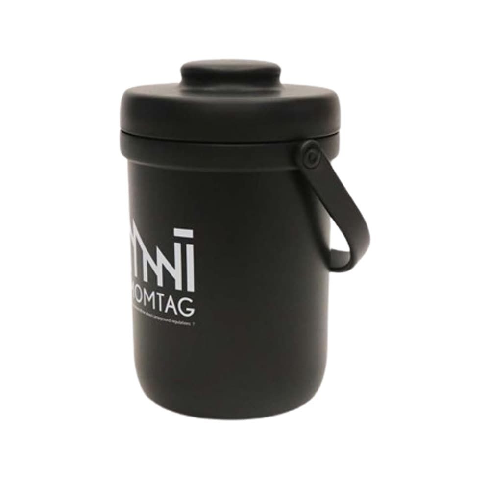 MOMTAG 真空二重構造ステンレスアイスペール　HDL-0524, ブラック, 大口径12cm