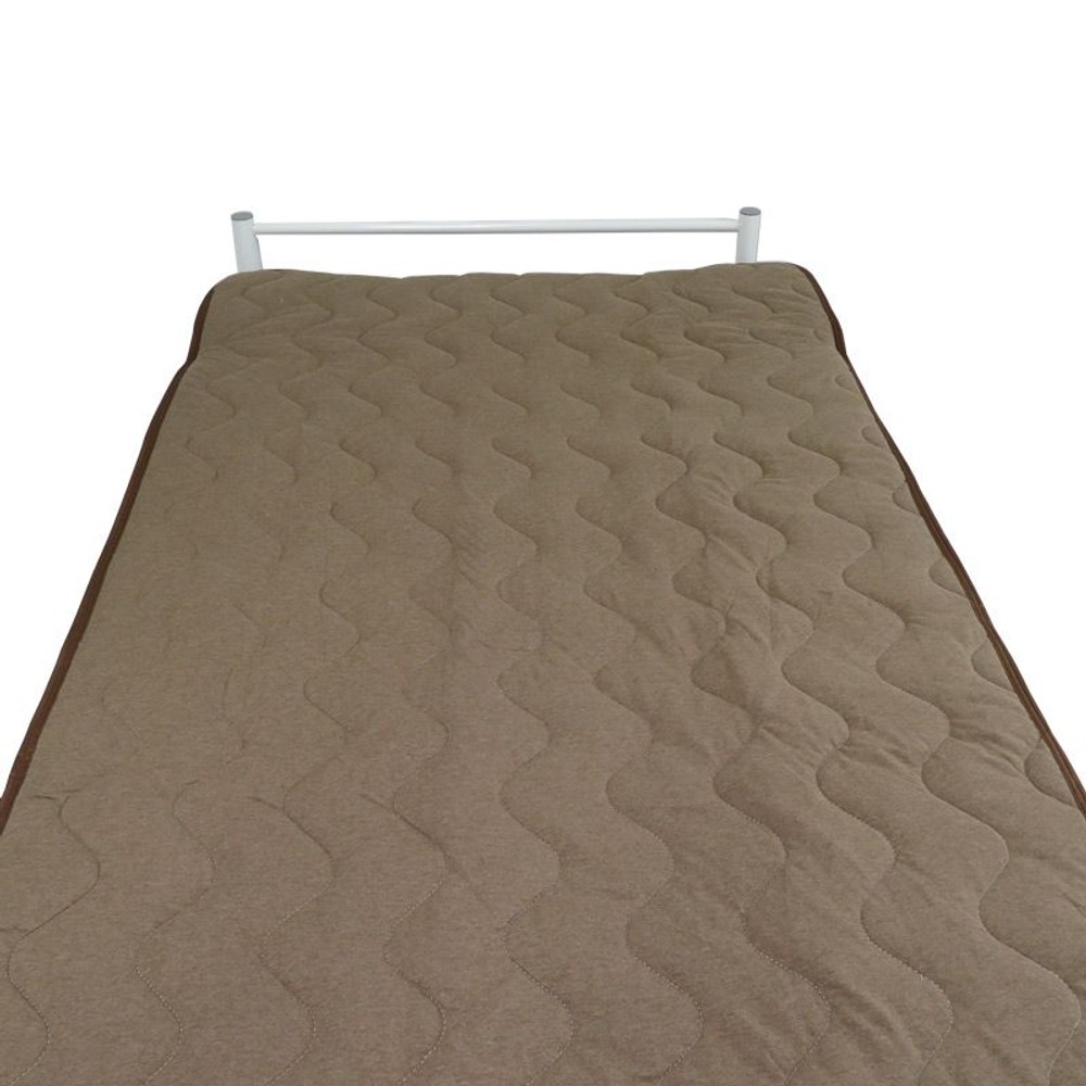 綿ニット地敷きパッド　ダブル, ベージュ, ダブル