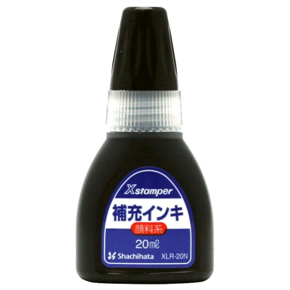 シャチハタ　Ｘスタンパー顔料インキ, 黒, 20ml