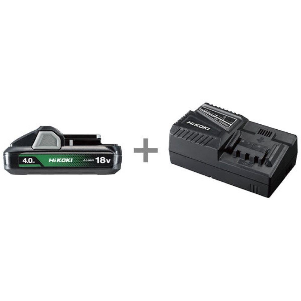 HiKOKI ハイコーキ スターターキット4 UC18YFSL (L) ※急速充電器 + スライド式リチウムイオン蓄電池, ブラック, スターターキット