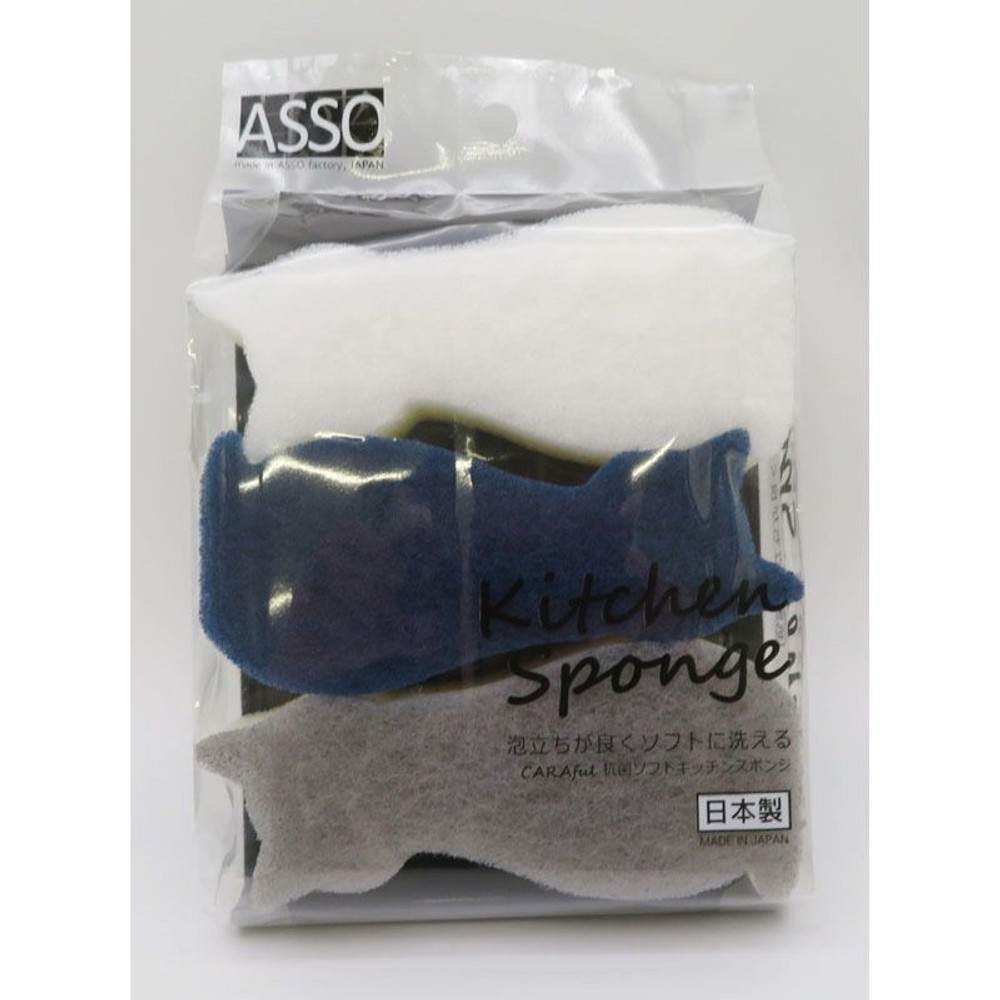 ＣＡＲｆｕｌ抗菌ソフトキッチンスポンジ　ねこ3個組, その他カラー１, その他サイズ１