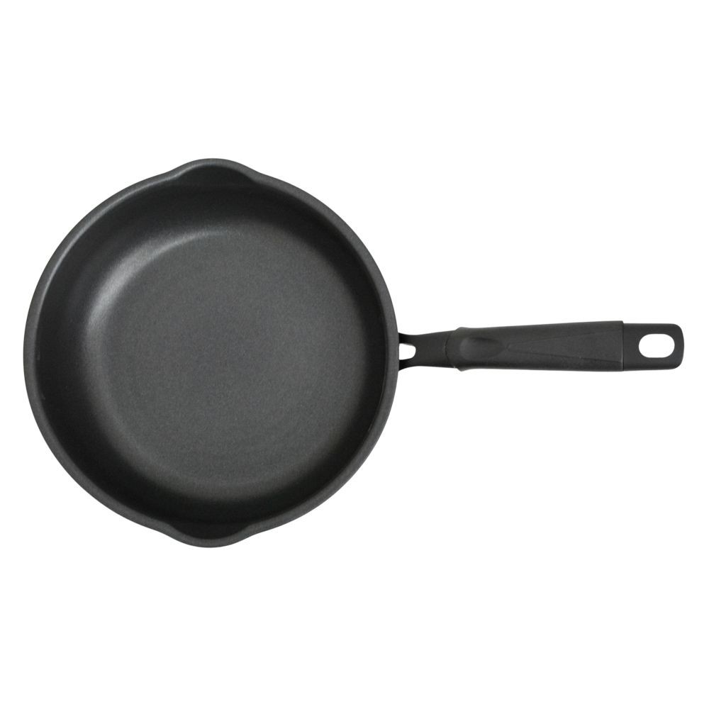 ウィザ WIZ'A　キレイに焼けるガス火深型フライパン２２ｃｍ, ブラック, 22cm