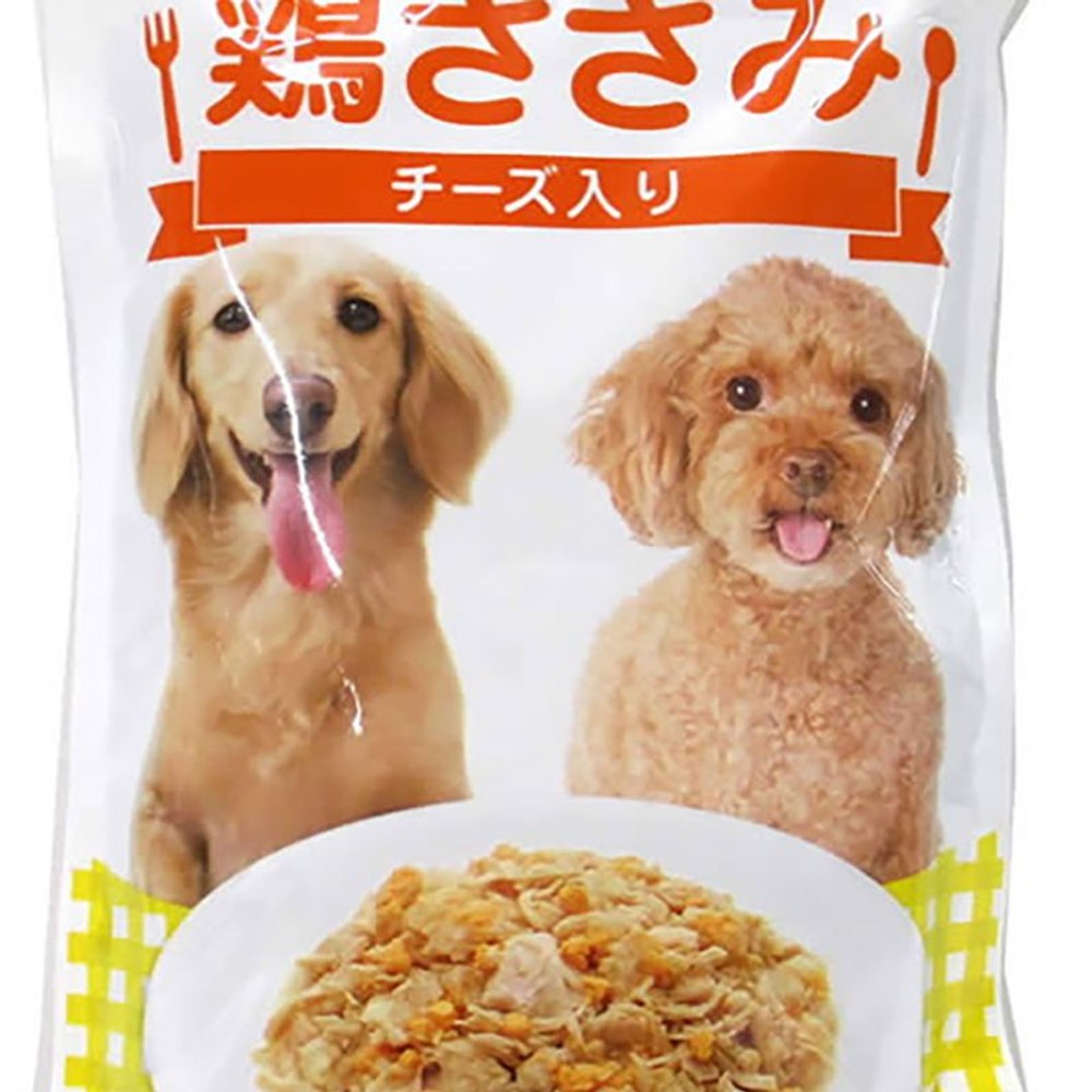 食べ応えのある鶏ささみの犬用パウチ　チーズ入り70ｇ×3Ｐ