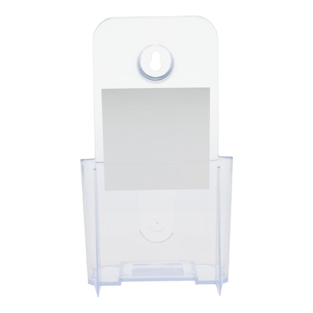 カタログスタンド　Ａ4　三折1段, クリア, 約幅110&times;奥行80&times;高さ195mm