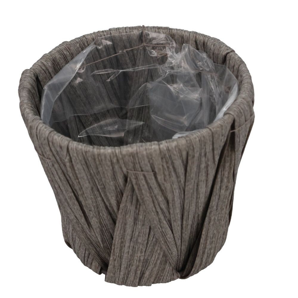 ビニールバスケット　Ｍ　クロス, グレー, M