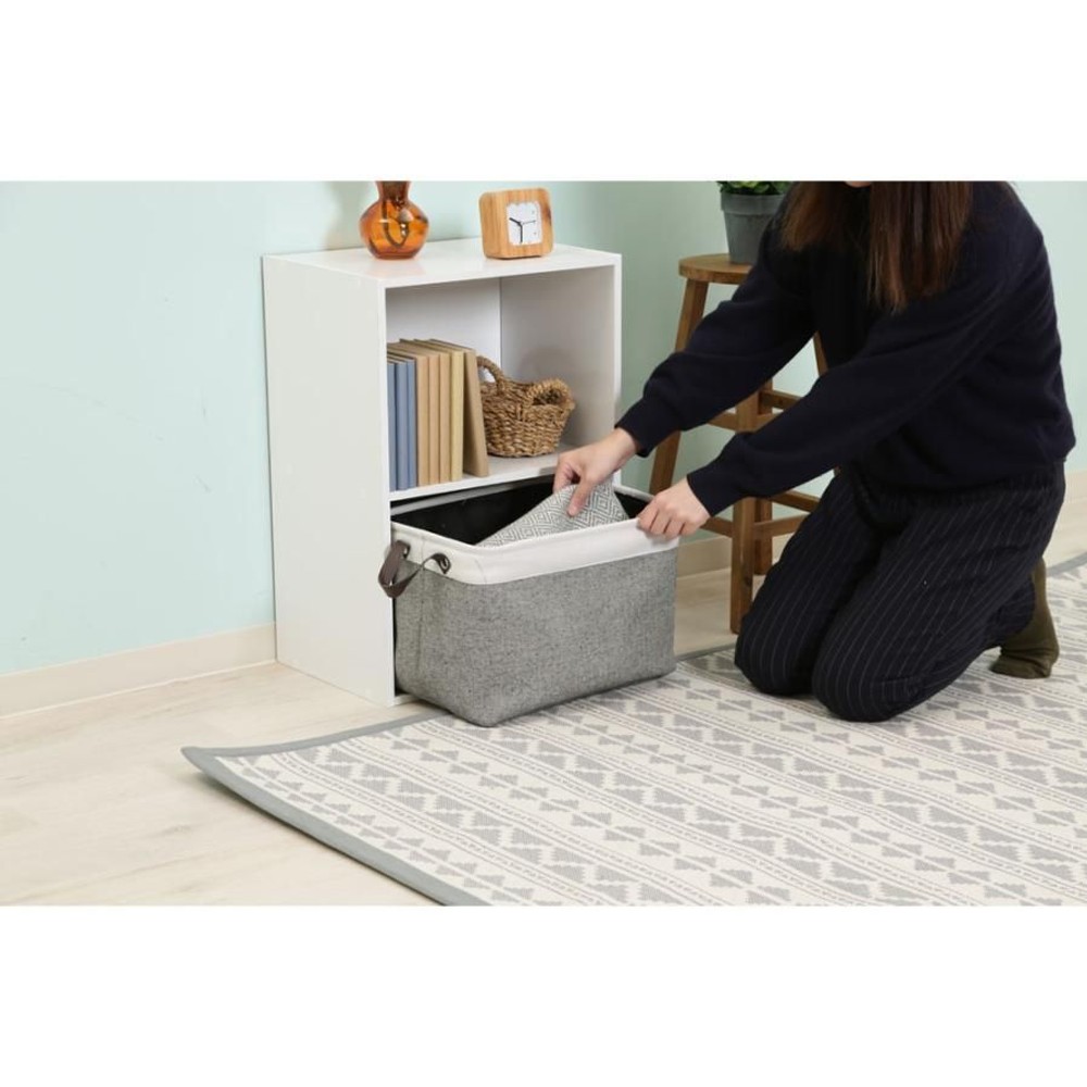 カラーボックス2段【メーカー直送・代引不可】, ホワイト, 2段