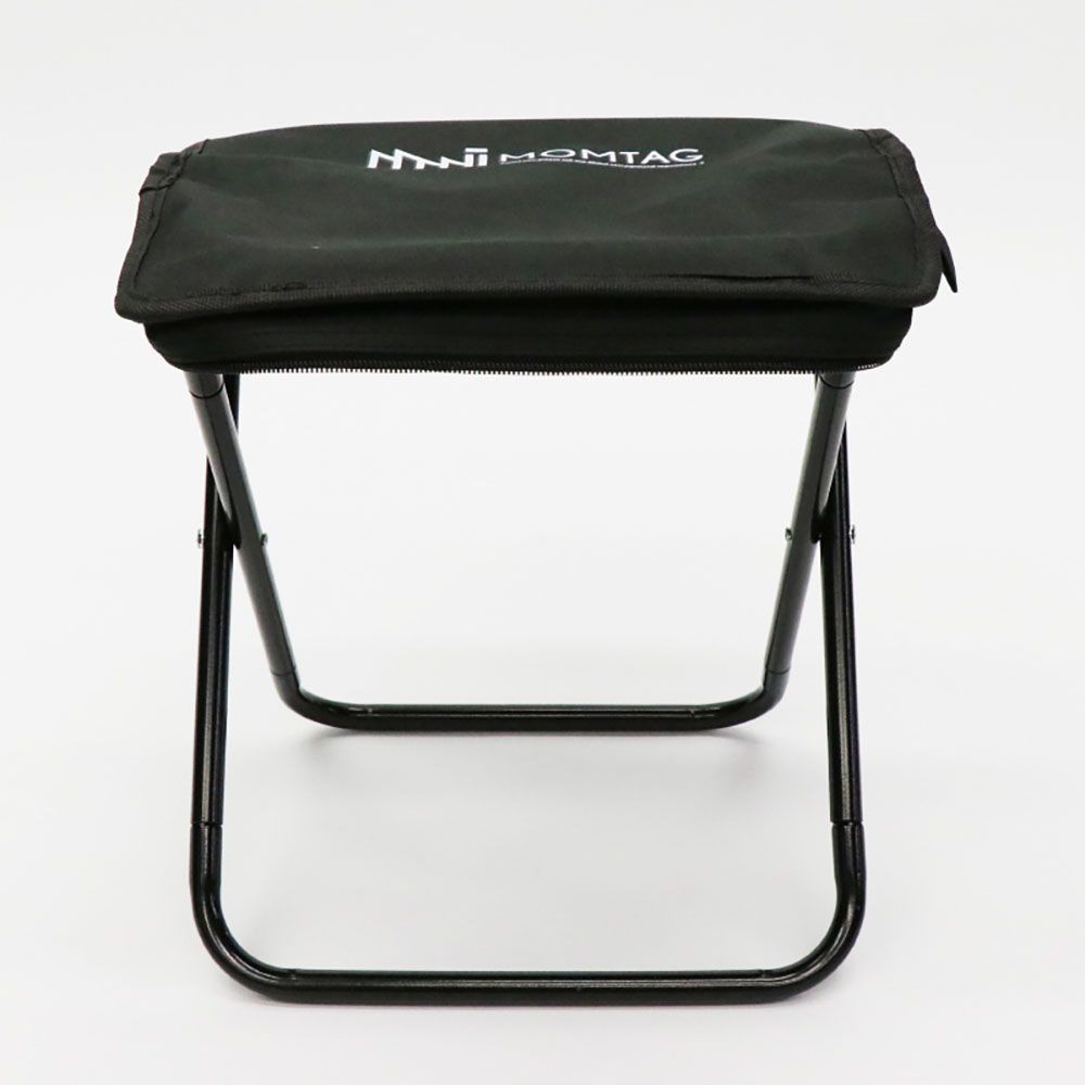 MOMTAG 折りたたみチェア ブラック, ブラック, 幅300mm×奥行270mm×高さ300mm