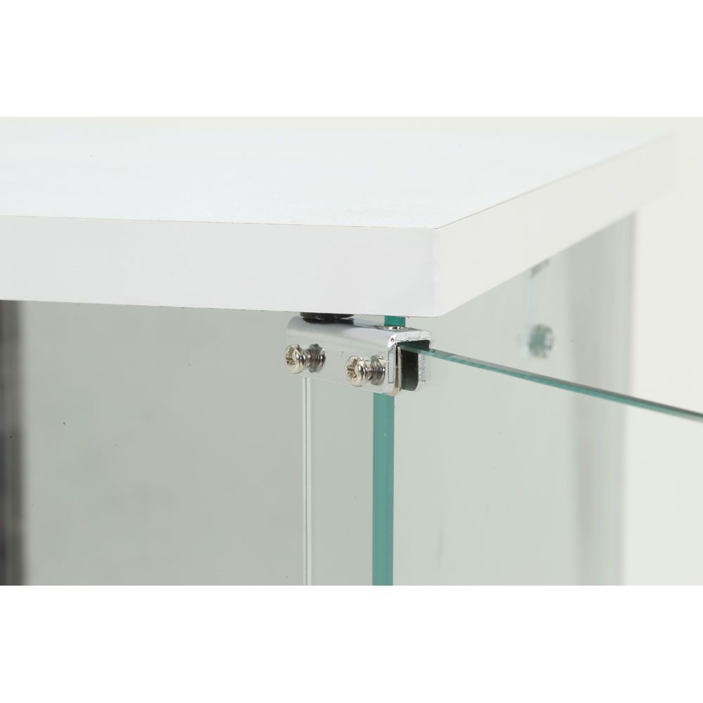 不二貿易 ガラスコレクションケース　ＢＡＡＬ　ＷＨ【メーカー直送・代引不可】, ホワイト, 幅390mm&times;奥行300mm&times;高さ1195mm