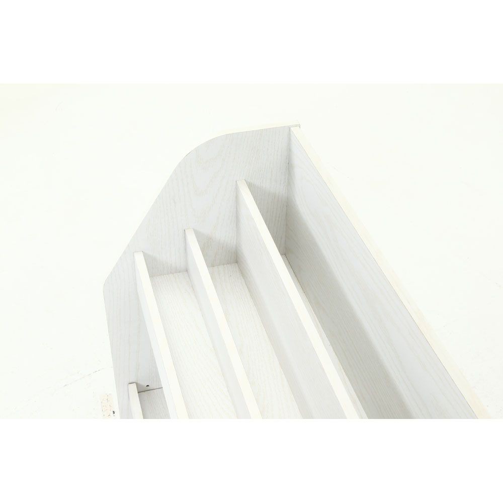 不二貿易 ブックラック　８０幅　オークＷＨ【メーカー直送・代引不可】, ホワイト, 幅830mm×奥行295mm×高さ800mm