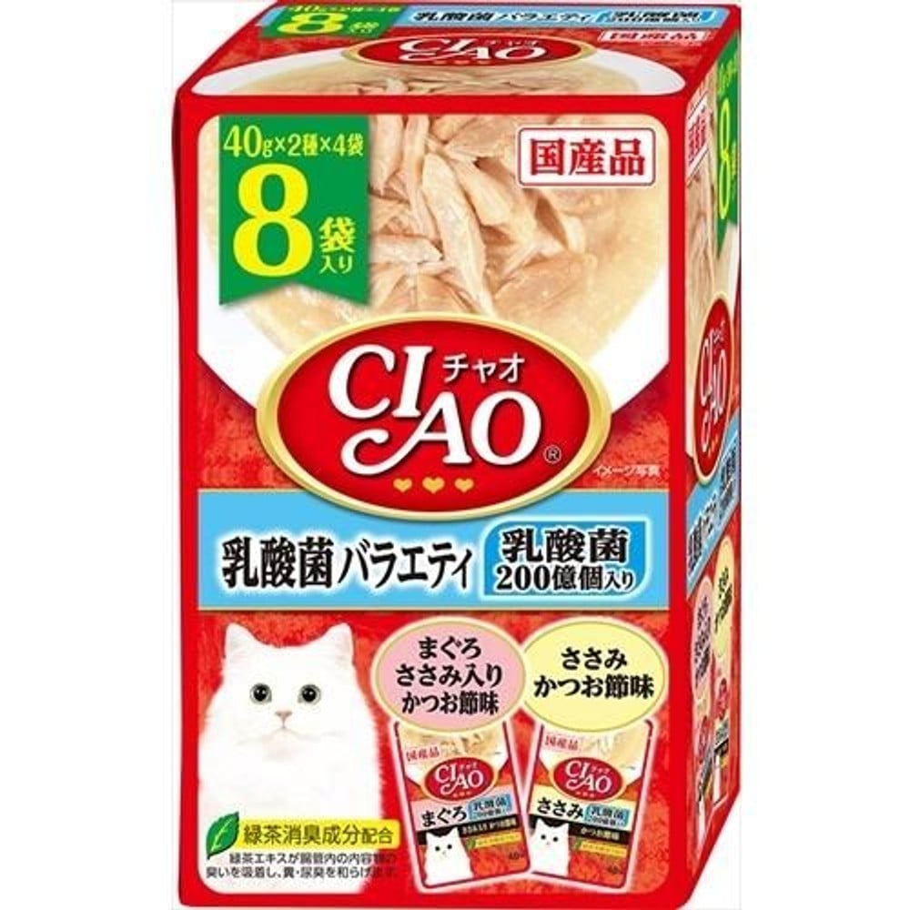 CIAO パウチ 乳酸菌バラエティ 8袋入り, 乳酸菌バラエティ, 40g&times;8袋