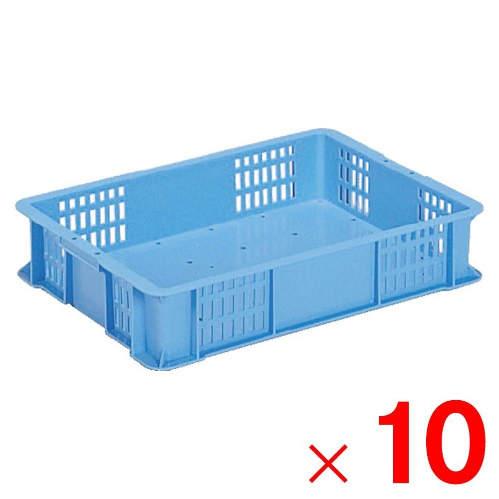 サンコー サンテナー B#23T-2 ブルー 101709-00 &times;10個セット【メーカー直送・代引不可】【法人限定】, ブルー, 10P