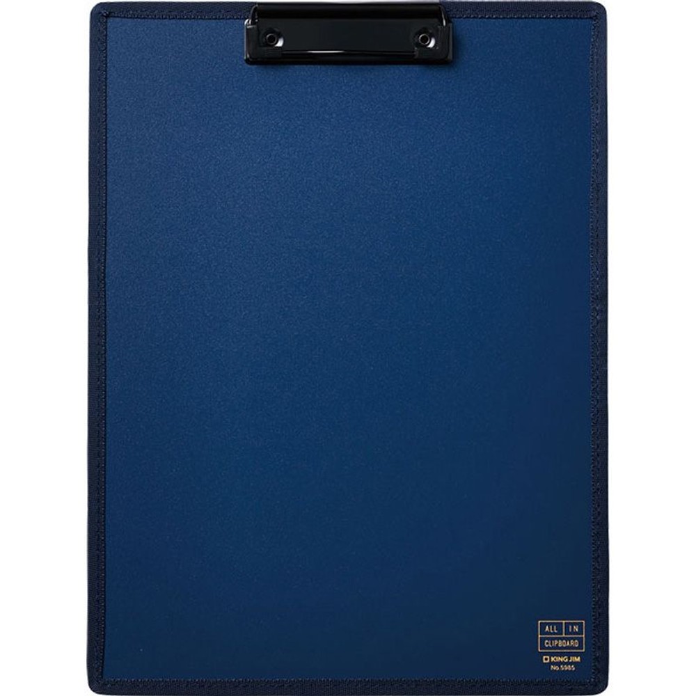 キングジム　オールインクリップボード　5985, 青, A4タテ型